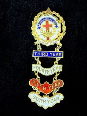 Vintage Methodist Sunday School Multi Year Lapel Pin 10K Gold Filled Little Son
